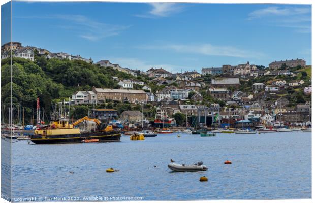 The river Fowey and Polruan, Cornwall Canvas Print by Jim Monk