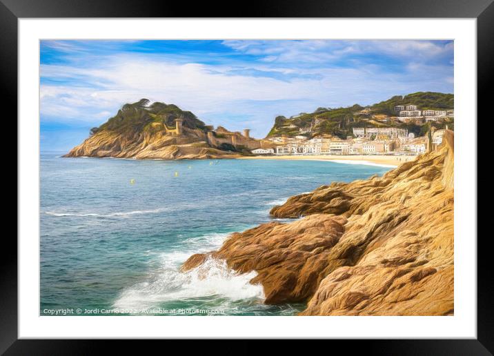 Bay of Tossa - CR2204-6901-OIL Framed Mounted Print by Jordi Carrio