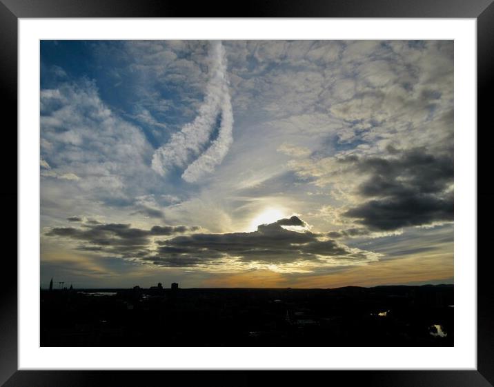 Dramatic Evening Sky Framed Mounted Print by Stephanie Moore