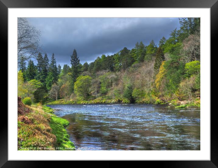River Spey Spring Light Morning Speyside Highland Scotland Framed Mounted Print by OBT imaging