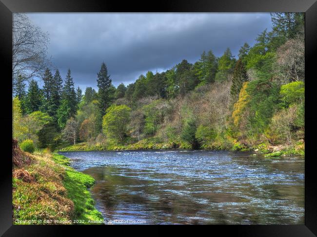 River Spey Spring Light Morning Speyside Highland Scotland Framed Print by OBT imaging