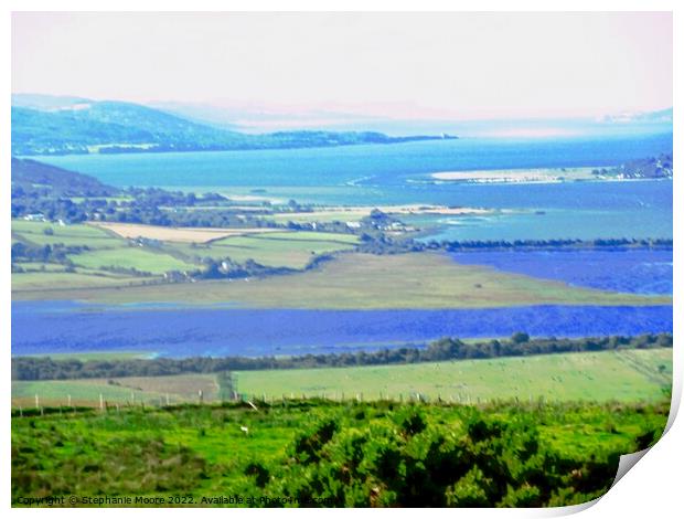 The view from Grianan of Aileach Print by Stephanie Moore