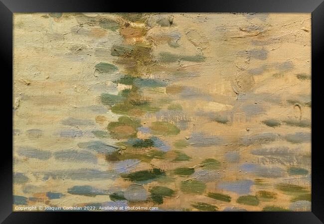 Rough details of a dry oil painting, background with real textur Framed Print by Joaquin Corbalan