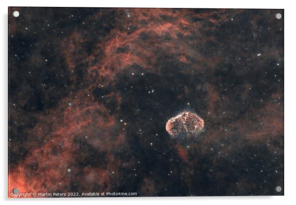 Crescent Nebula  Acrylic by Martin Yiannoullou