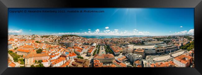 Lisbon, Portugal Panorama Framed Print by Alexandre Rotenberg