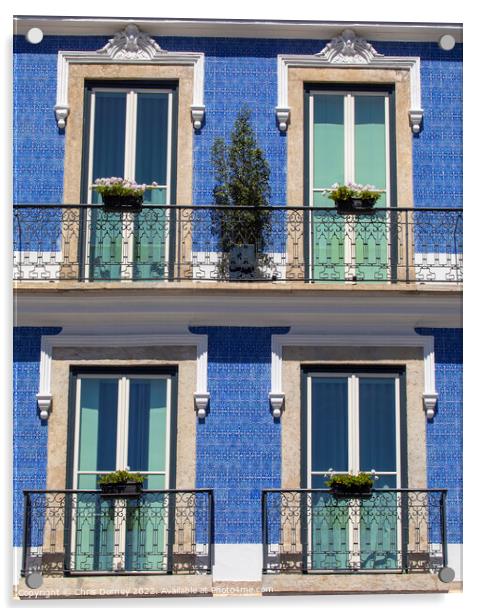 Beautiful Balconies in Lisbon, Portugal Acrylic by Chris Dorney