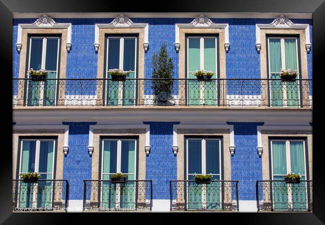 Beautiful Balconies in Lisbon, Portugal Framed Print by Chris Dorney