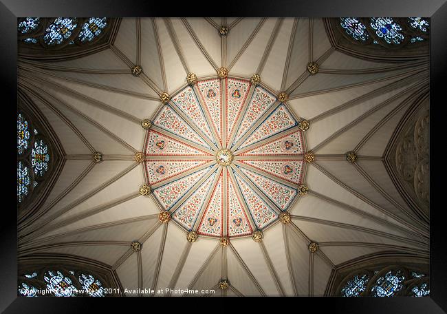 Chapter House Ceiling in York Minster Framed Print by Andrew Berry