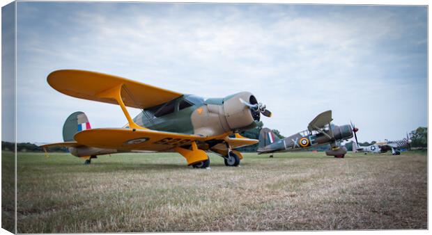 Staggerwing Lysander and Mustang Canvas Print by J Biggadike
