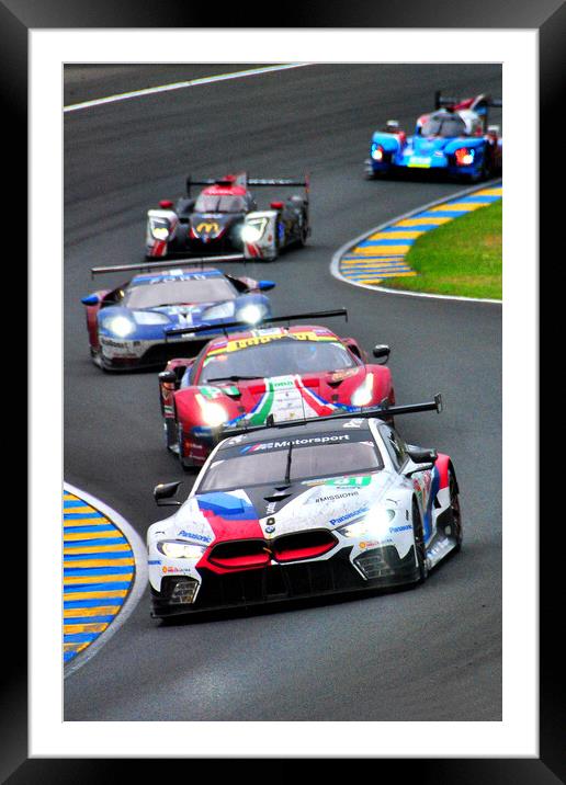 BMW M8 GTE Sports Motor Car Framed Mounted Print by Andy Evans Photos