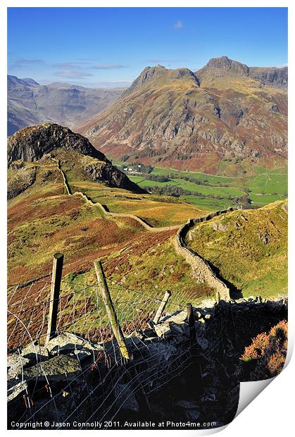 From Lingmoor To The Langdales Print by Jason Connolly