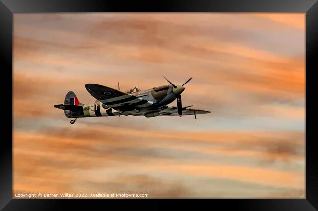 Supermarine Spitfire AB910 Framed Print by Darren Wilkes