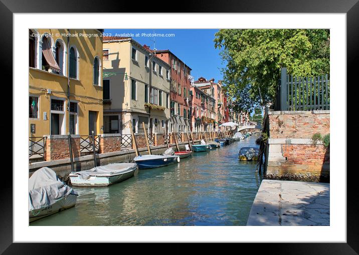 Beautiful view on and in venice city. Framed Mounted Print by Michael Piepgras