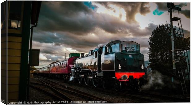 Loco 80078 Takes on Water Canvas Print by GJS Photography Artist