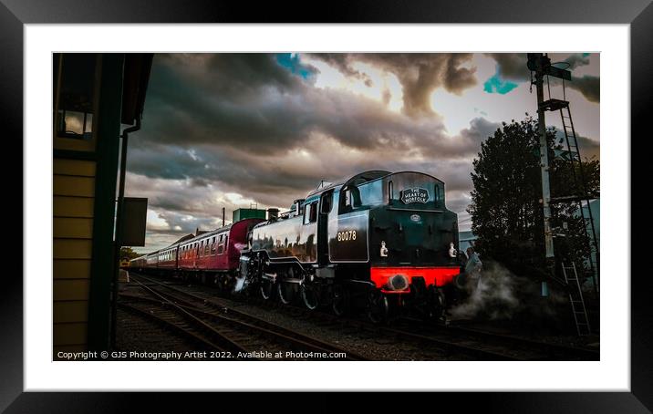 Loco 80078 Takes on Water Framed Mounted Print by GJS Photography Artist