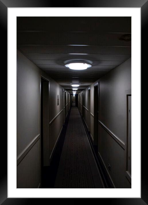 Hotel Corridor  Framed Mounted Print by Glen Allen