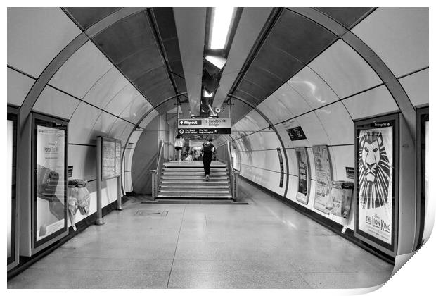London Bridge Underground Station Print by Glen Allen