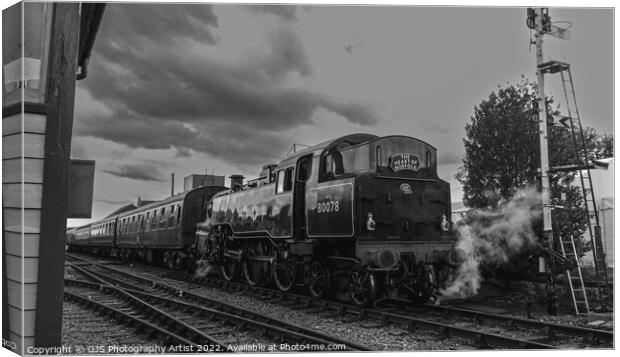 Loco 80078 Takes on Water Black and White Canvas Print by GJS Photography Artist