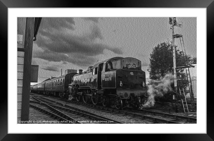 Loco 80078 Takes on Water in Oil Framed Mounted Print by GJS Photography Artist