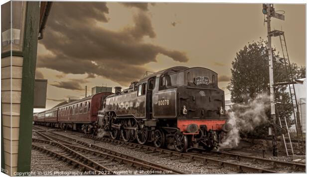 Loco 80078 Takes on Water Art  Canvas Print by GJS Photography Artist