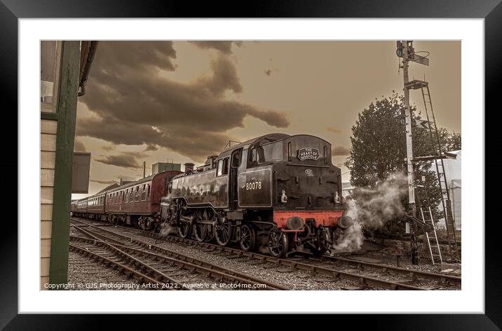 Loco 80078 Takes on Water Art  Framed Mounted Print by GJS Photography Artist