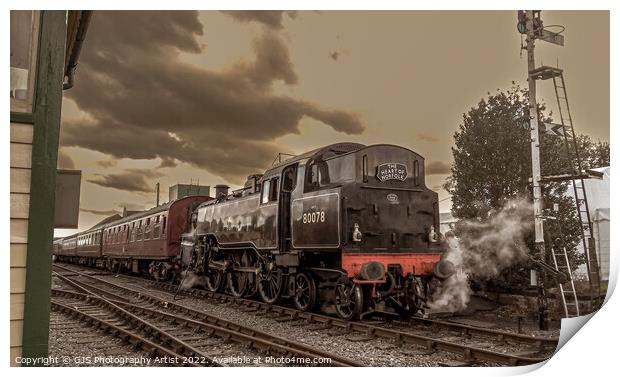 Loco 80078 Takes on Water Art  Print by GJS Photography Artist