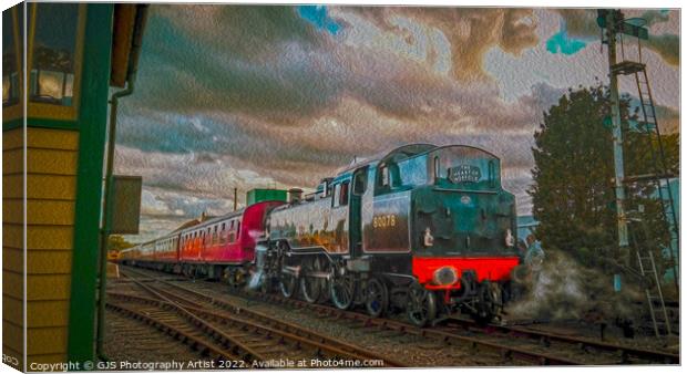 Loco 80078 Takes on Water Oil HDR Canvas Print by GJS Photography Artist