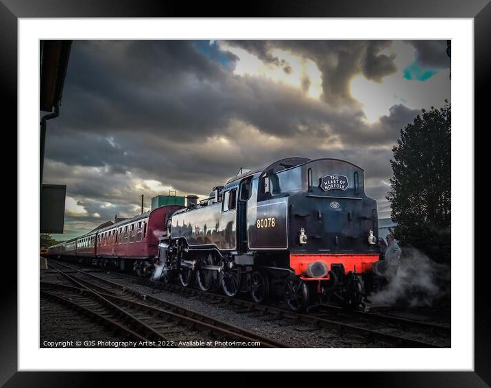 Loco 80078 Takes on Water Vibrant Framed Mounted Print by GJS Photography Artist