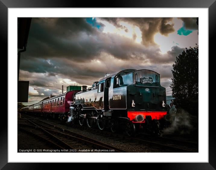 Loco 80078 Takes on Water Reflections  Framed Mounted Print by GJS Photography Artist