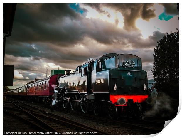 Loco 80078 Takes on Water Reflections  Print by GJS Photography Artist