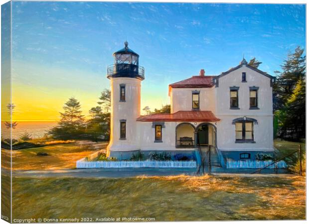 Admiralty Head Lighthouse Canvas Print by Donna Kennedy