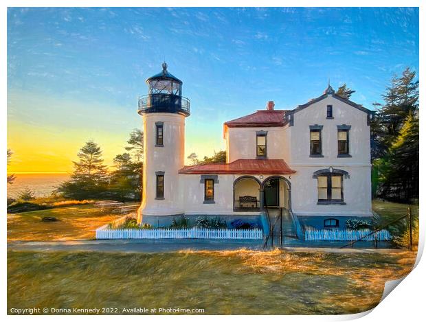 Admiralty Head Lighthouse Print by Donna Kennedy