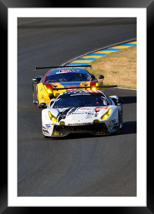 Ferrari 488 GTE Sports Car Framed Mounted Print by Andy Evans Photos