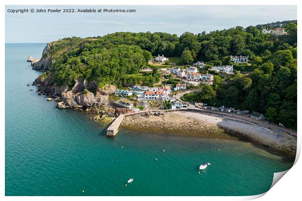 Babbacombe Beach Print by John Fowler