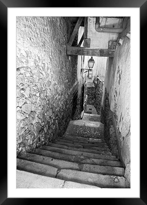 Passage in the historical center of Cuenca Framed Mounted Print by Jose Manuel Espigares Garc