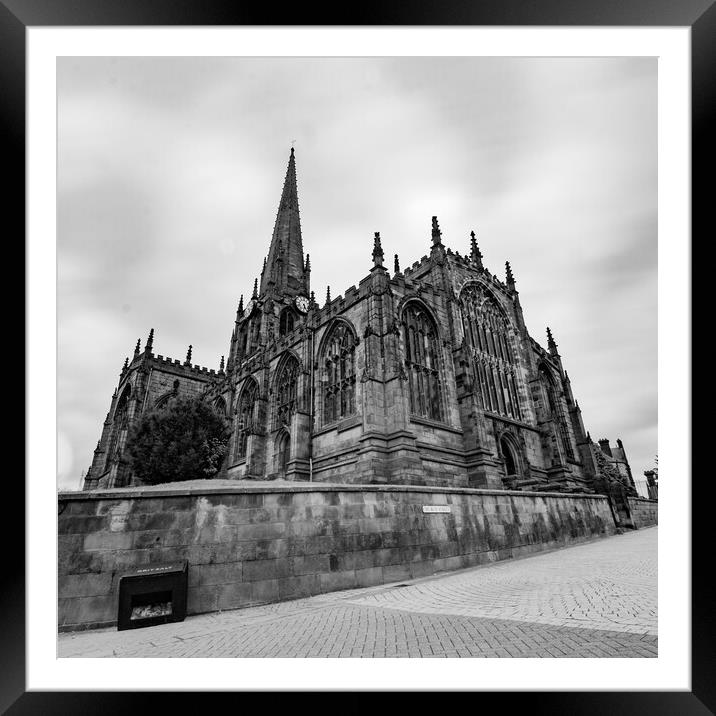 Rotherham Minster Framed Mounted Print by J Biggadike