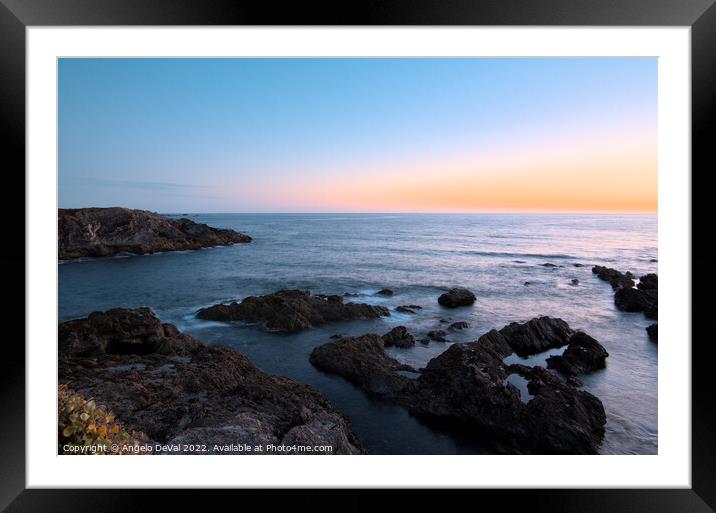 Twilight time Porto Covo Framed Mounted Print by Angelo DeVal