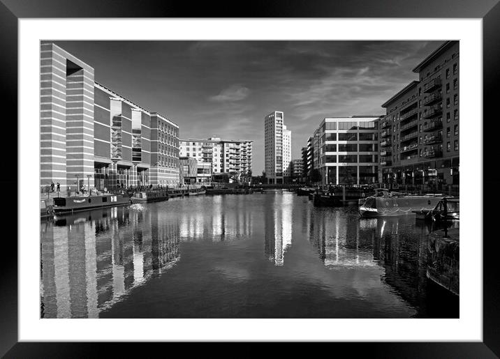 Leeds Dock Reflections Framed Mounted Print by Darren Galpin