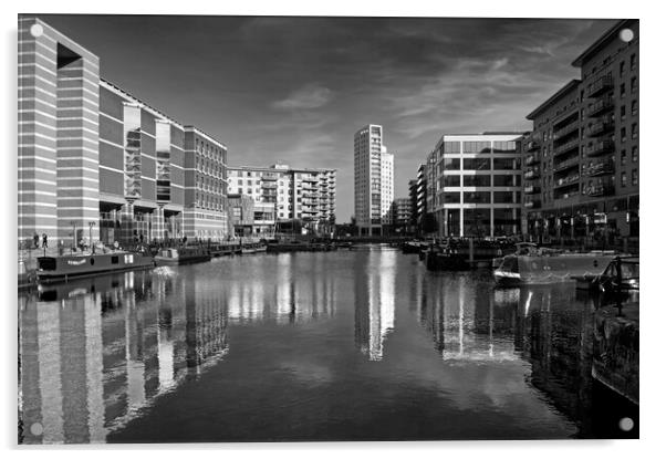 Leeds Dock Reflections Acrylic by Darren Galpin