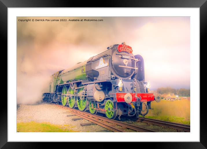 Tornado 60163 locomotive Framed Mounted Print by Derrick Fox Lomax