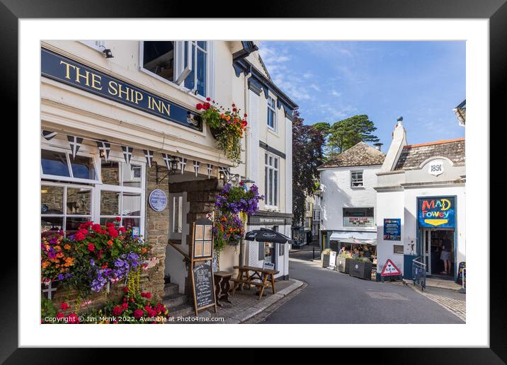 The Ship Inn at Fowey Framed Mounted Print by Jim Monk