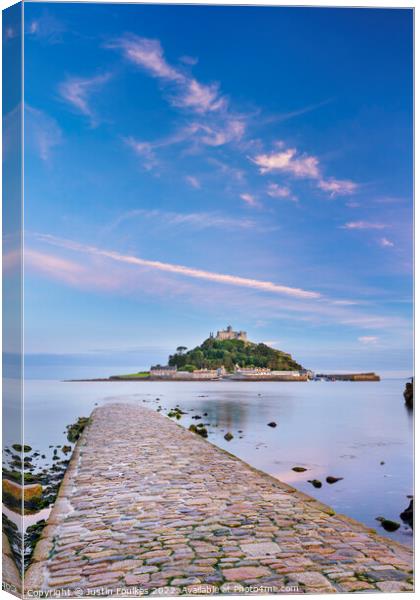 St Michael's Mount, Cornwall Canvas Print by Justin Foulkes