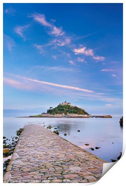 St Michael's Mount, Cornwall Print by Justin Foulkes