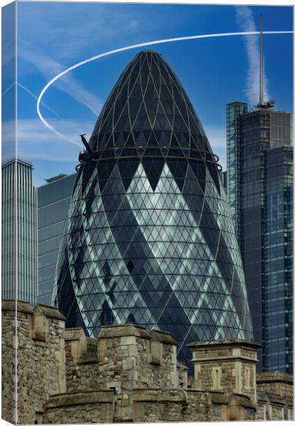 Tower and The Gherkin  Canvas Print by Glen Allen
