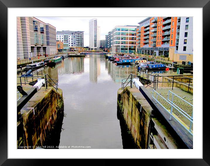 Leed's Dock Yorkshire. Framed Mounted Print by john hill