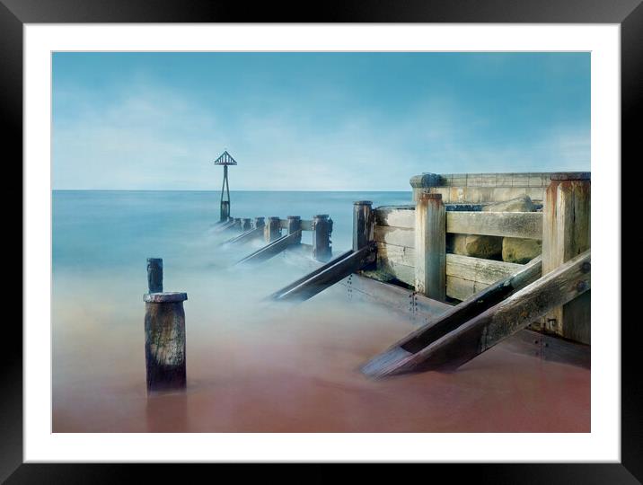 Seaton Sluice Groynes Framed Mounted Print by Anthony McGeever