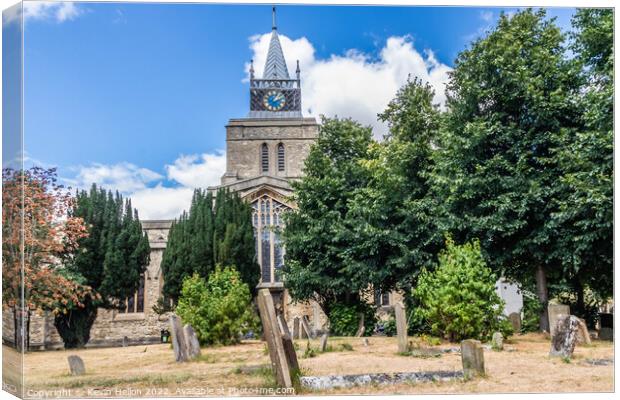 St Mary of the Virgin Church, Aylesbury, Canvas Print by Kevin Hellon