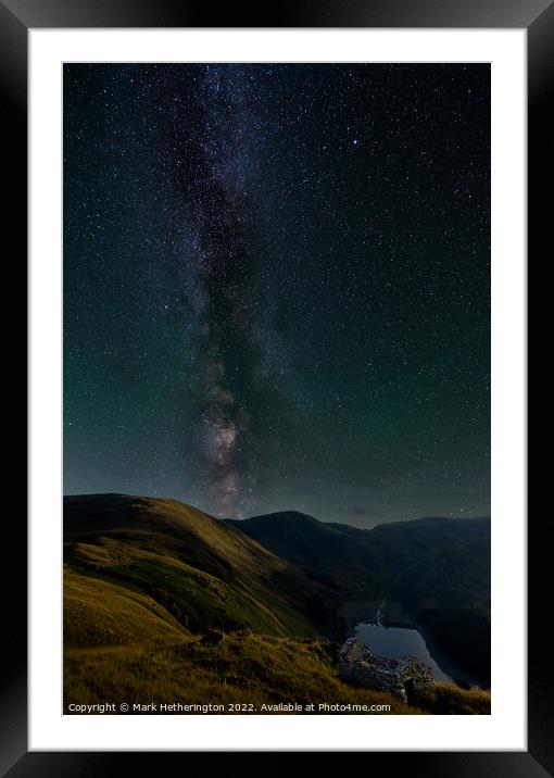 Milky Way above Haweswater Framed Mounted Print by Mark Hetherington