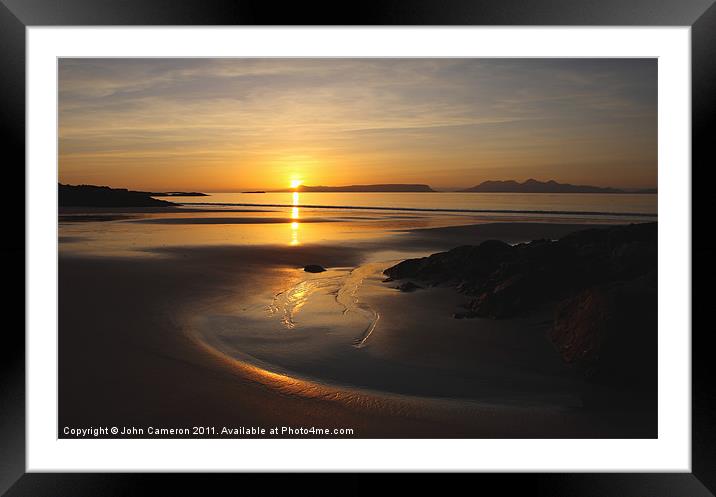 Winter Sunset at Arisaig. Framed Mounted Print by John Cameron