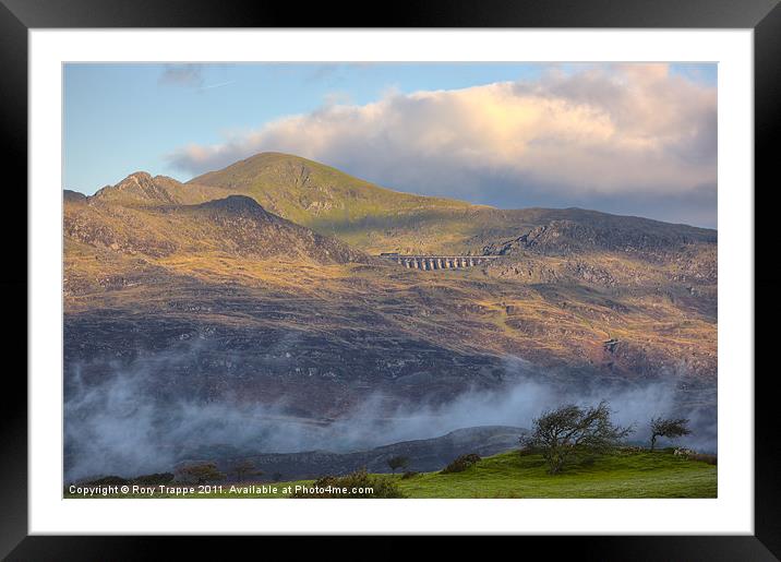 Moelwyn Mawr and Stwlan dam Framed Mounted Print by Rory Trappe